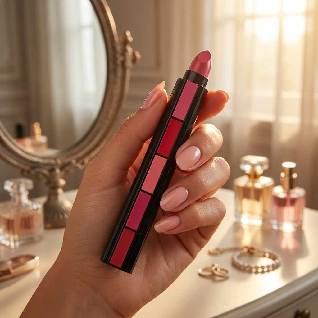 Ma'am Glam 5-in-1 Matte Lipstick Dark Collection - premium matte lipstick held in hand